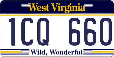 WV license plate 1CQ660