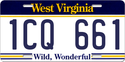 WV license plate 1CQ661