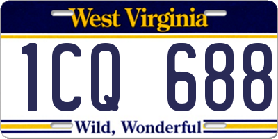 WV license plate 1CQ688