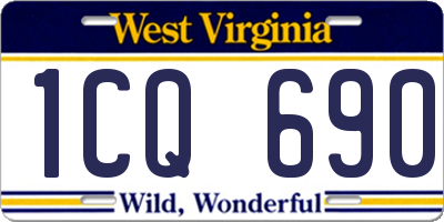 WV license plate 1CQ690