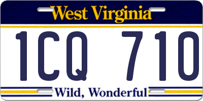 WV license plate 1CQ710