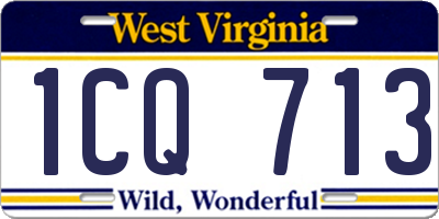 WV license plate 1CQ713