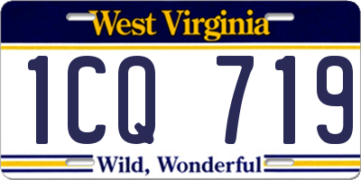 WV license plate 1CQ719