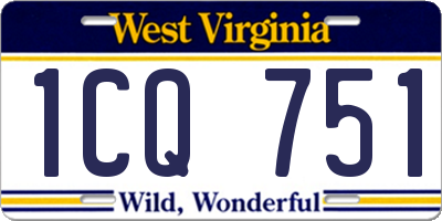 WV license plate 1CQ751