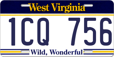 WV license plate 1CQ756