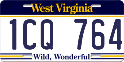 WV license plate 1CQ764