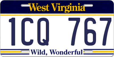 WV license plate 1CQ767