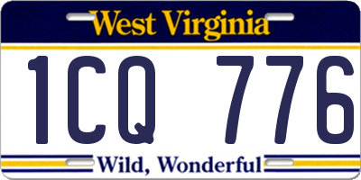 WV license plate 1CQ776
