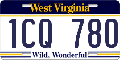 WV license plate 1CQ780
