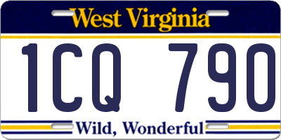WV license plate 1CQ790