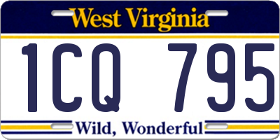 WV license plate 1CQ795