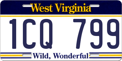 WV license plate 1CQ799