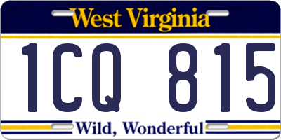 WV license plate 1CQ815
