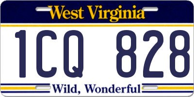 WV license plate 1CQ828