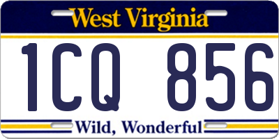 WV license plate 1CQ856