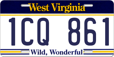WV license plate 1CQ861