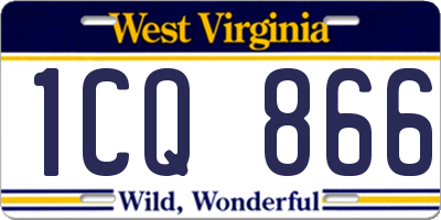 WV license plate 1CQ866
