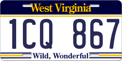 WV license plate 1CQ867
