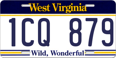 WV license plate 1CQ879