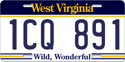 WV license plate 1CQ891