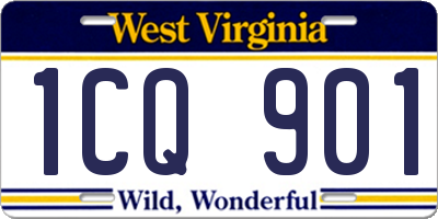 WV license plate 1CQ901