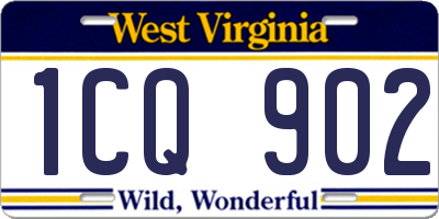 WV license plate 1CQ902