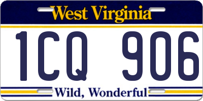 WV license plate 1CQ906