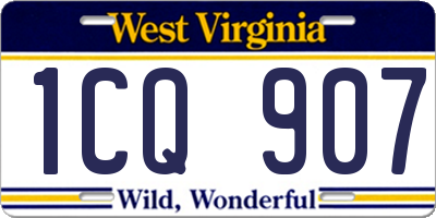 WV license plate 1CQ907