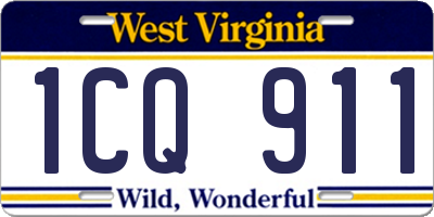 WV license plate 1CQ911