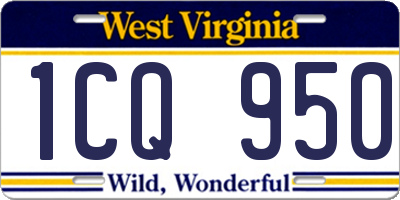 WV license plate 1CQ950