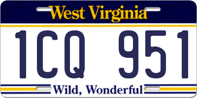WV license plate 1CQ951