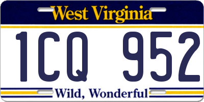 WV license plate 1CQ952