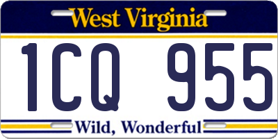 WV license plate 1CQ955