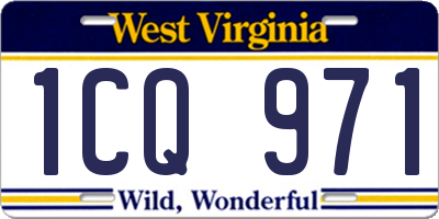 WV license plate 1CQ971