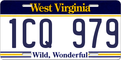 WV license plate 1CQ979