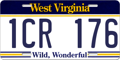 WV license plate 1CR176