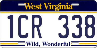 WV license plate 1CR338