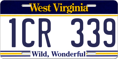 WV license plate 1CR339