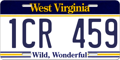 WV license plate 1CR459