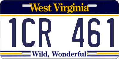 WV license plate 1CR461