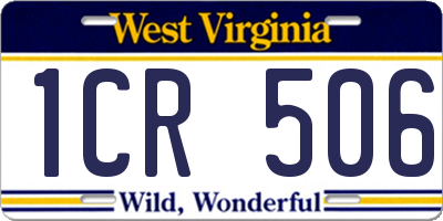 WV license plate 1CR506