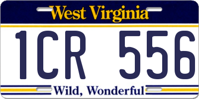 WV license plate 1CR556