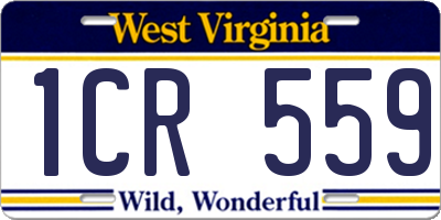 WV license plate 1CR559