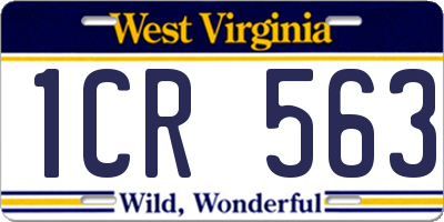 WV license plate 1CR563