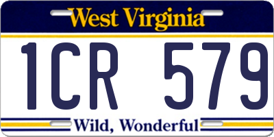 WV license plate 1CR579
