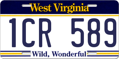 WV license plate 1CR589