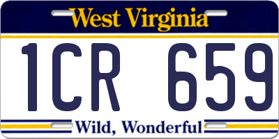 WV license plate 1CR659