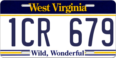 WV license plate 1CR679