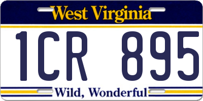 WV license plate 1CR895