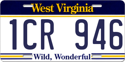 WV license plate 1CR946